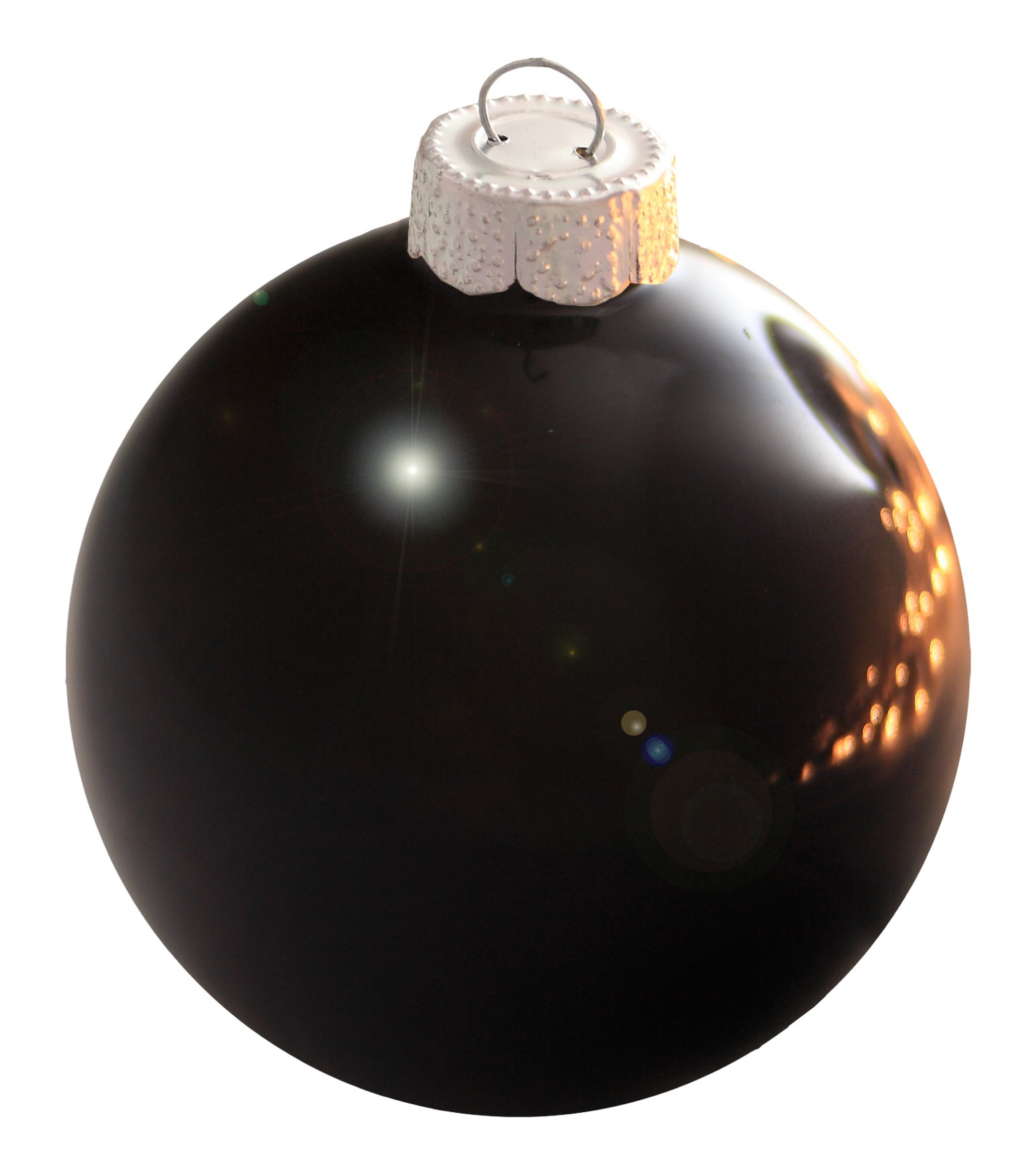 Christmas Decorations 325 Black Ball Ornament Shiny Finish