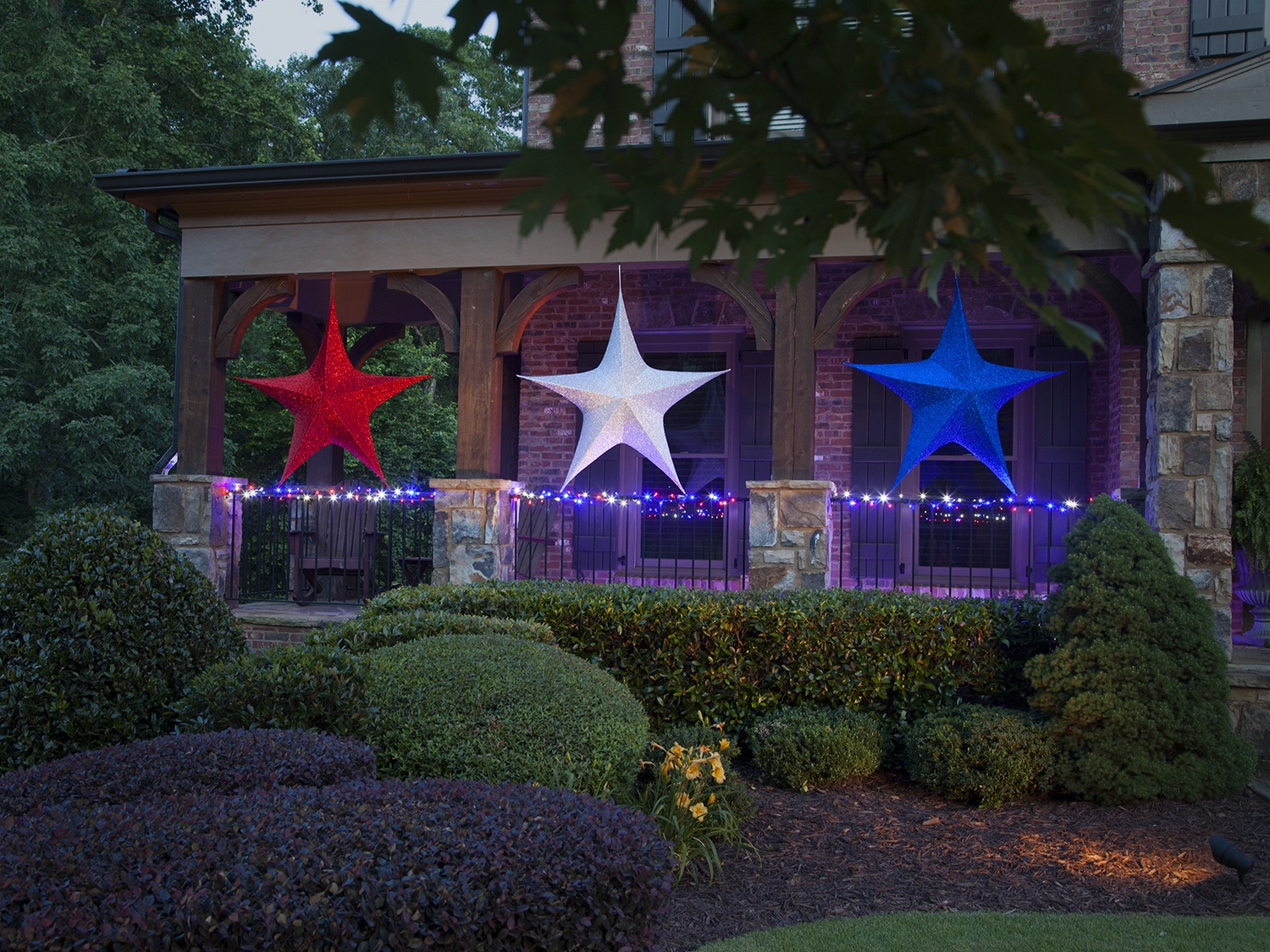 Patriotic Lights and Decorations