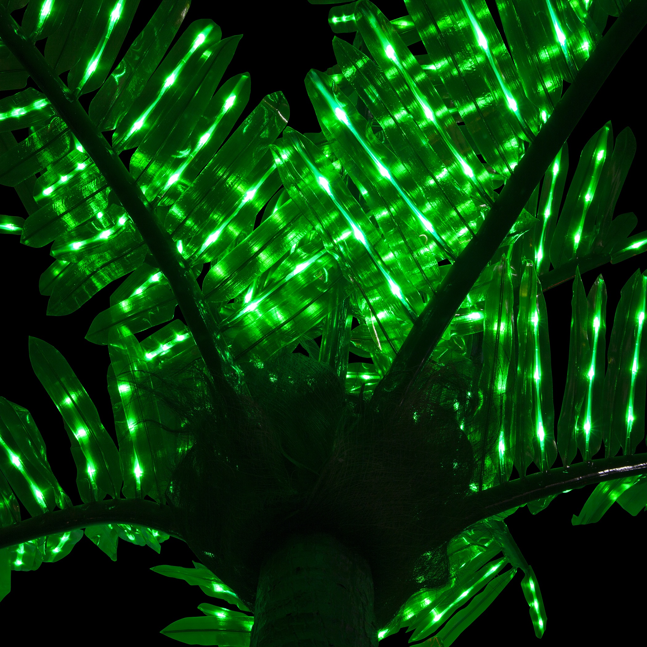 Lighted Palm Trees - 20' LED Palm Tree - Natural Green